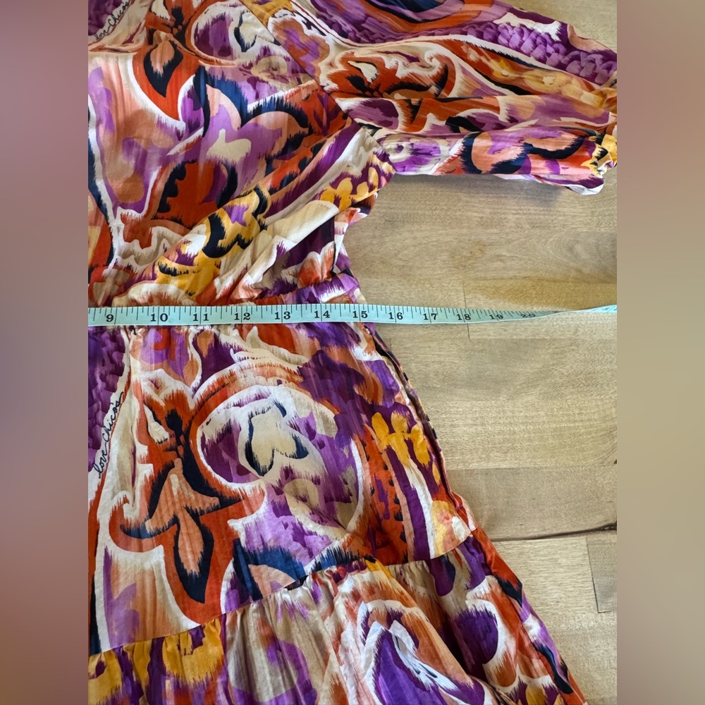 Chico's 50th anniversary paisley tiered Midi Dress - Picture 11 of 12
